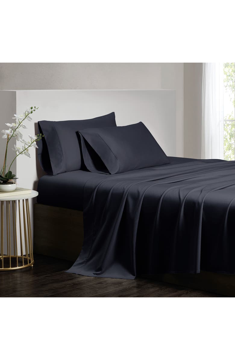 DKNY Set of 2 Luxe Egyptian Cotton 700 Thread Count Pillowcases, Alternate, color, Black