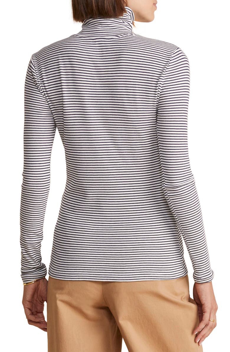 vineyard vines Stripe Rib Cotton Turtleneck, Alternate, color,