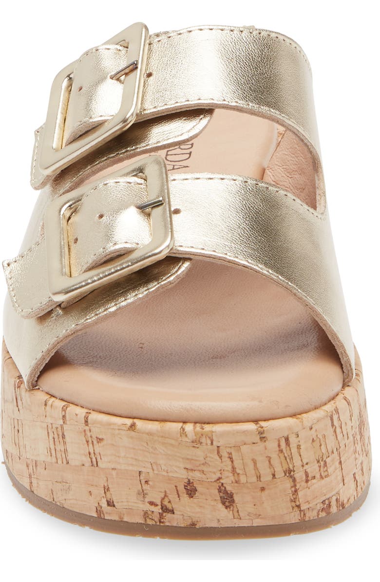 Cordani Karson Platform Slide Sandal, Alternate, color, Soft Gold