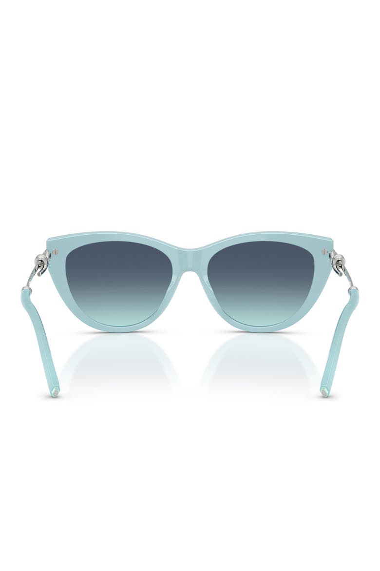 55mm Cat Eye Sunglasses, Alternate, color, BLACK ON TIFFANY BLUE / AZURE