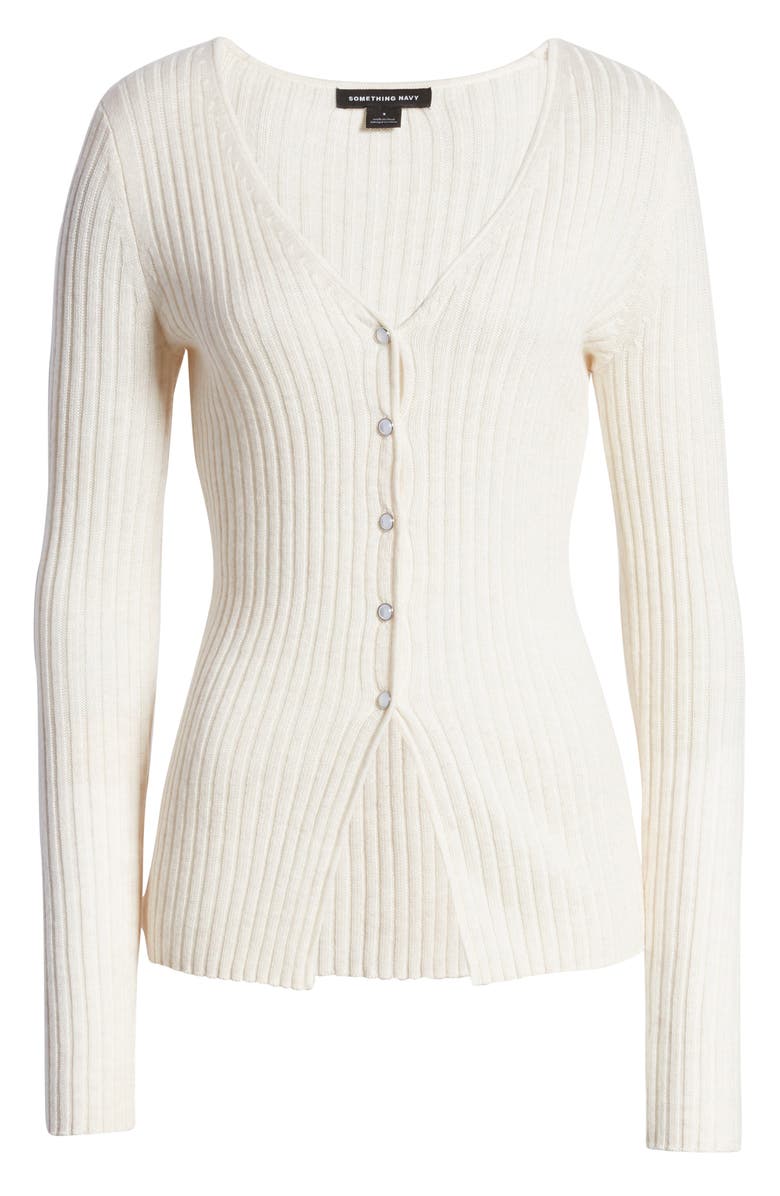 Something Navy V-Neck Cardigan, Alternate, color, 