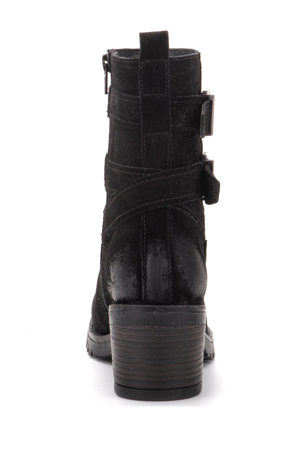 VINTAGE FOUNDRY Charmaine Buckled Leather Bootie, Alternate, color, Black