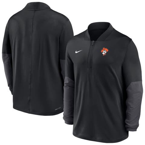 Men's Nike  Black Oklahoma State Cowboys Dri-FIT Half-Zip Pullover