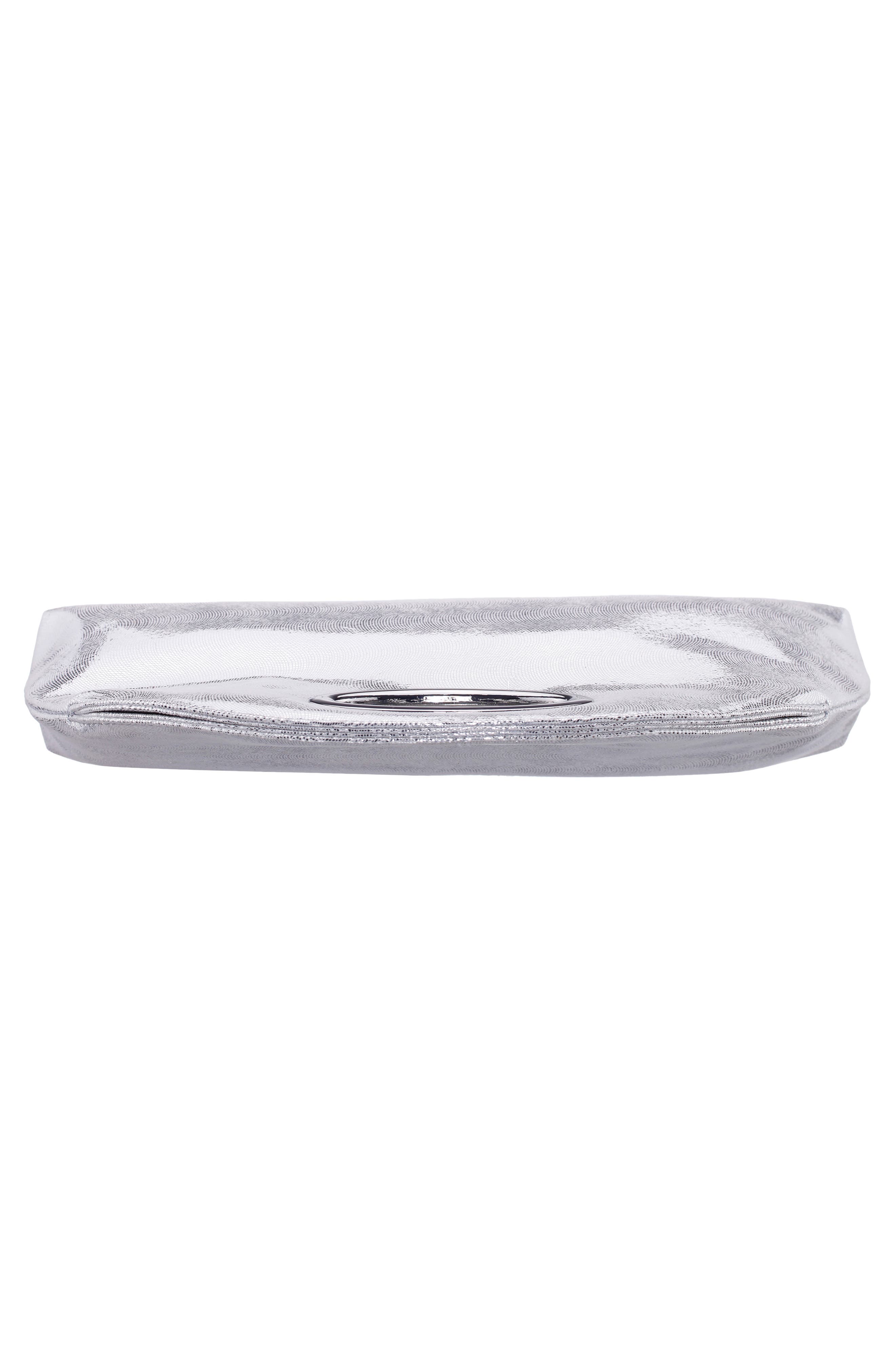 Jael Top Handle Clutch, Alternate, color, SILVER