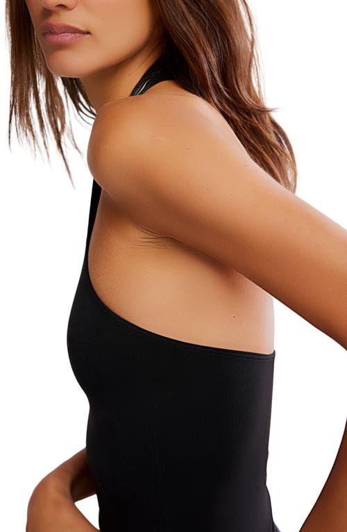 Free People So Sleek Halter Top In Black