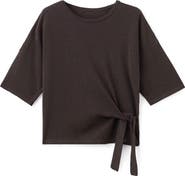 MANGO Bow Short Sleeve Sweater