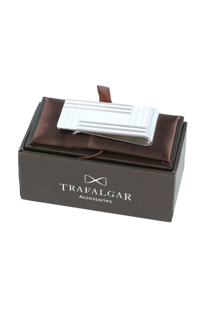 Trafalgar 25mm Sterling Silver Engine Turned Money Clip, Alternate, color, 