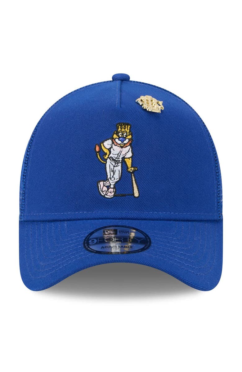 New Era Men's New Era Royal Kansas City Royals 2025 Big League Chew A-Frame 9FORTY Adjustable Trucker Hat, Alternate, color, Royal
