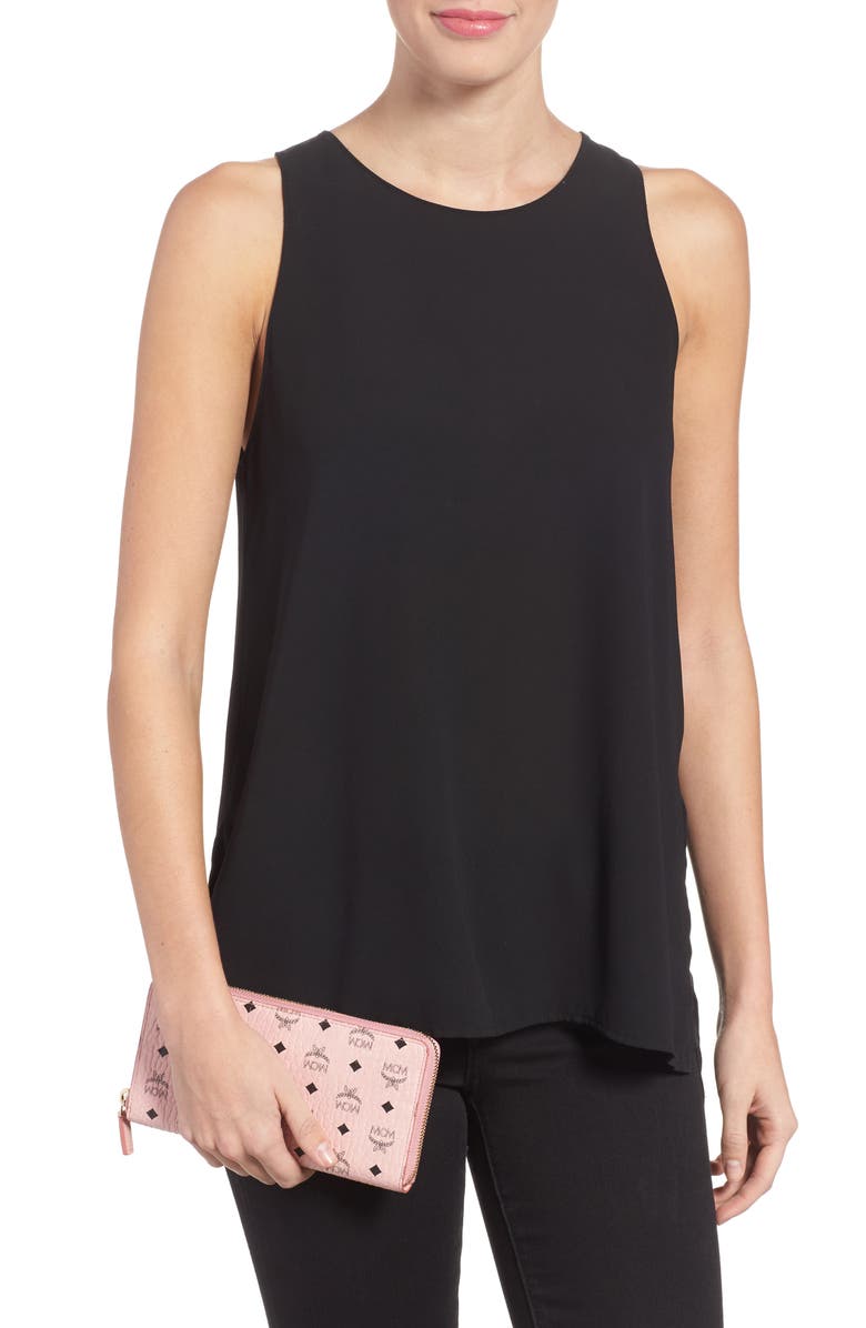 MCM Visetos Original Zip Around Coated Canvas Wallet, Alternate, color, Pink