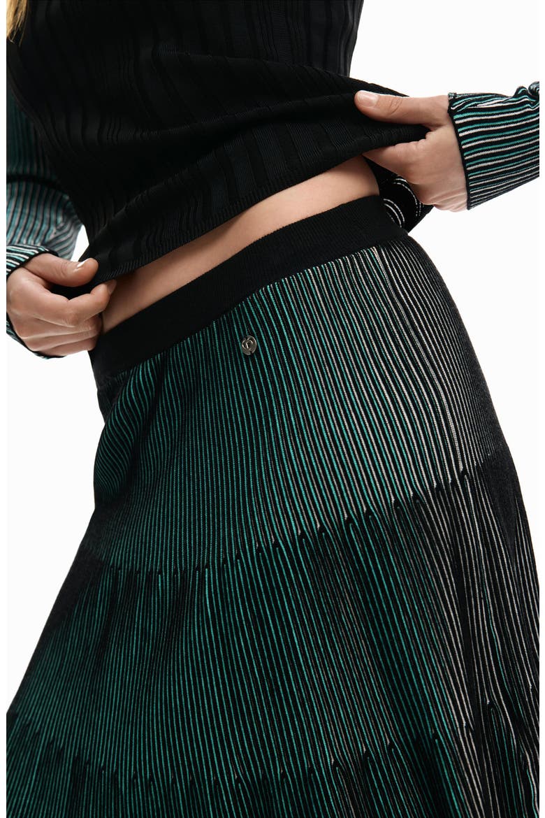 Plissé Skirt, Alternate, color, BLUE