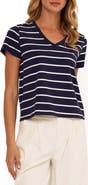 Threads 4 Thought Maxine Stripe V-Neck Top