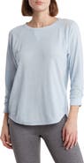 DKNY Slub Waffle High-Low T-Shirt
