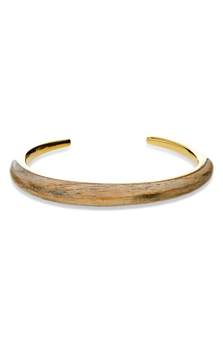SOKO Sabi Teak Mixed Media Cuff Bracelet, Main, color, 