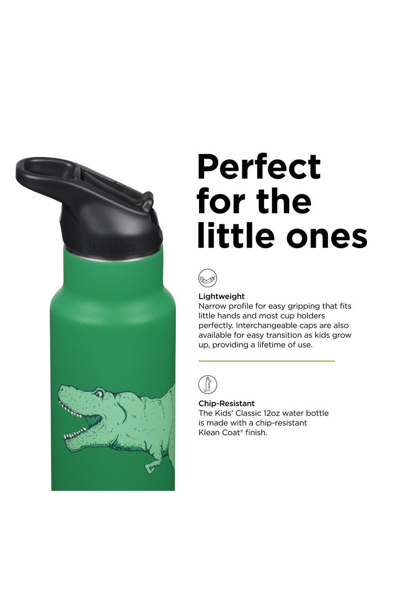 12oz Classic Kid's Insulated Water Bottle with Flip Seal Sport Cap, Alternate, color, Dino Skate