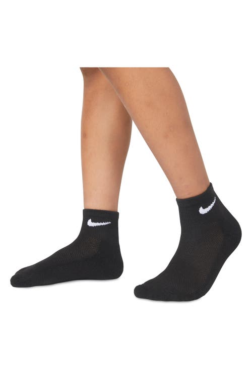 Nike Kids' Swoosh Cushioned Ankle Socks In White D/g Heather