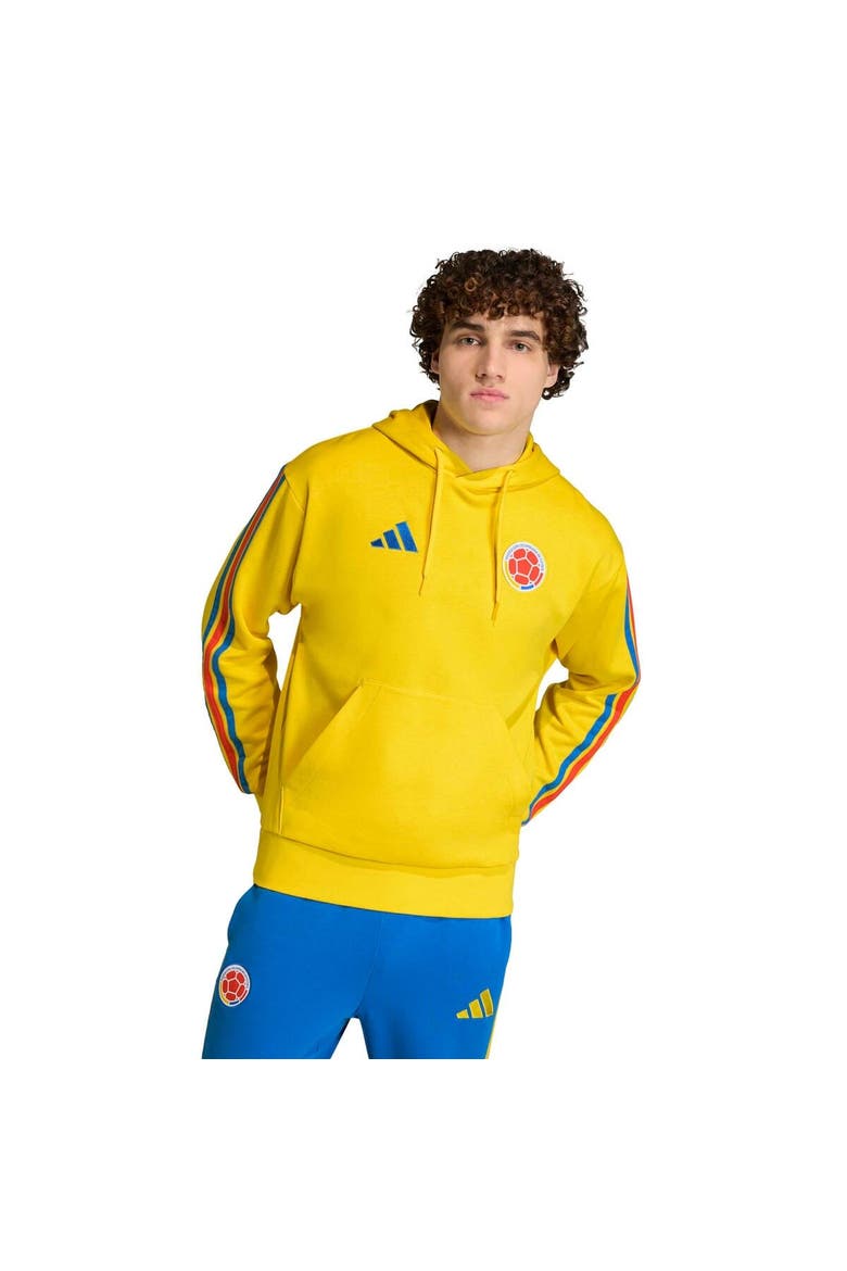 Men's adidas  Yellow Colombia National Team FIFA x World Cup Alphaskin Fleece Hoodie, Main, color, Yellow
