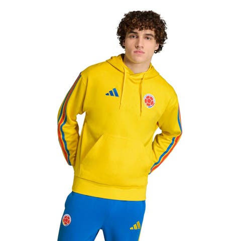 Men's adidas  Yellow Colombia National Team FIFA x World Cup Alphaskin Fleece Hoodie