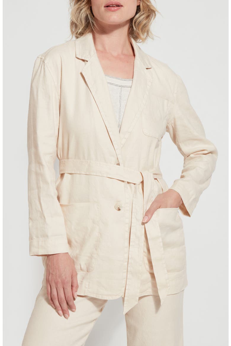 Brooke Belted Blazer, Main, color, CRISP CHINO
