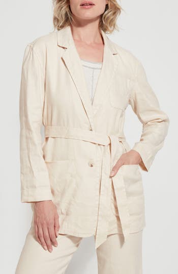 Lyssé Brooke Belted Blazer In Crisp Chino
