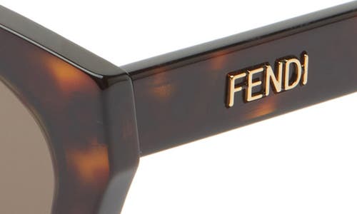 FENDI FENDI LETTERING 52MM SQUARE SUNGLASSES