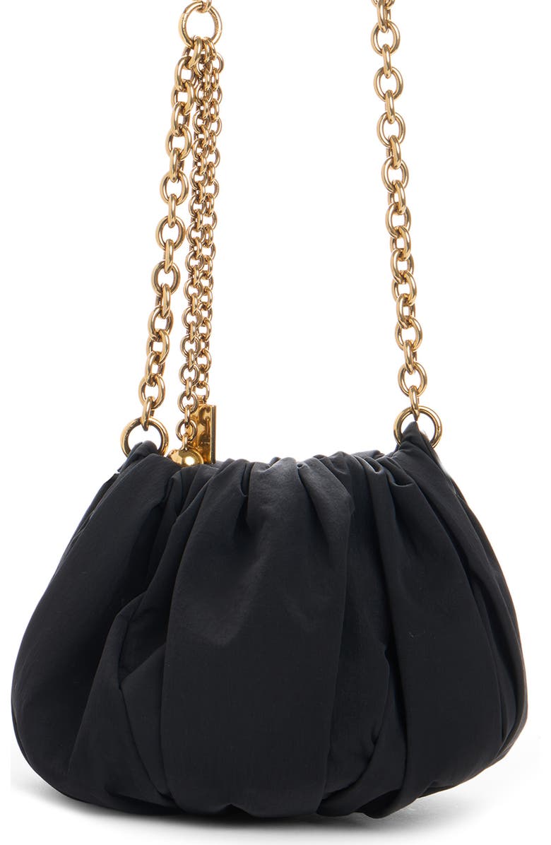 Chloé Pleated Drawstring Crossbody Bag, Main, color, Black