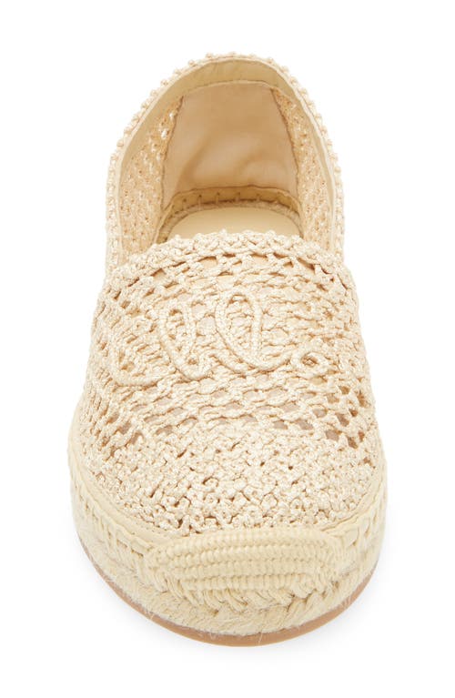 Chloé Womens Chloe Isla Logo-embossed Crochet Espadrilles In Brown