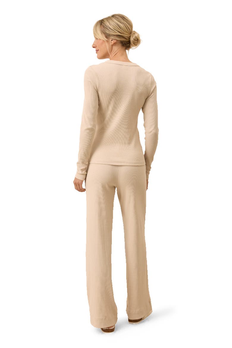 Dream Rib Slim Henley Made with Organic Cotton, Alternate, color, Sandshell