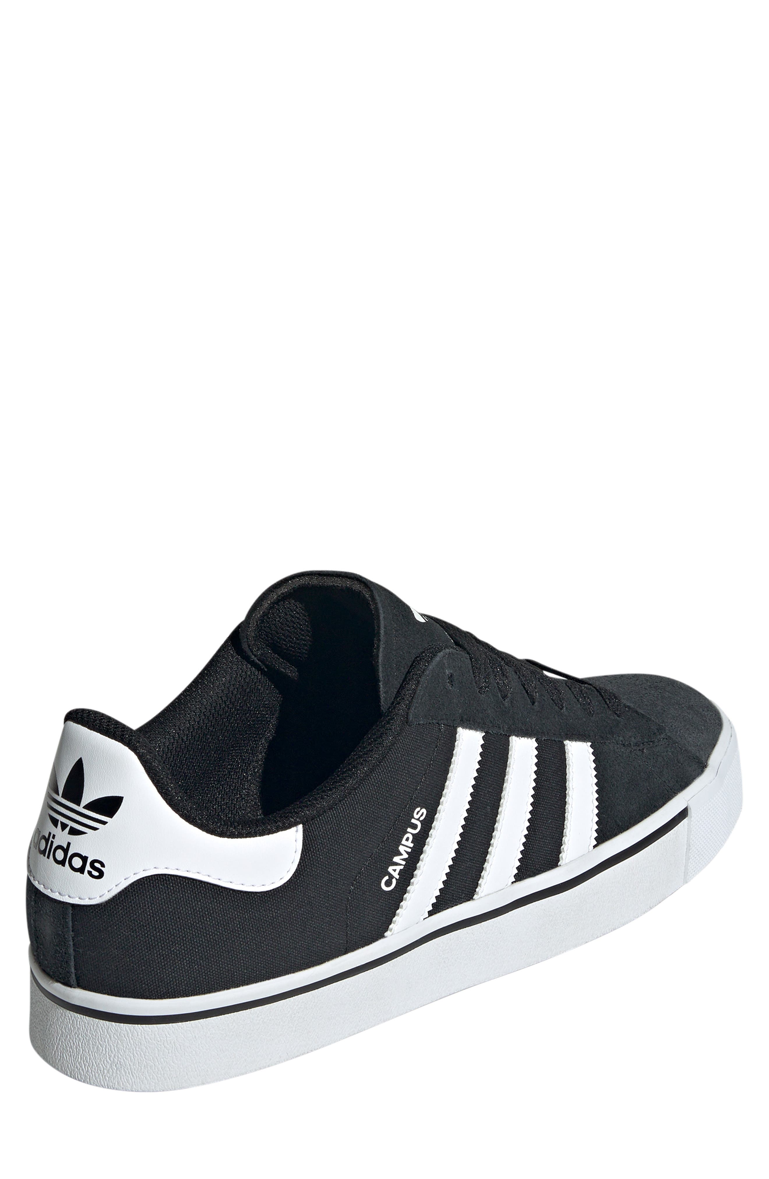 adidas Campus Vulcanized Sneaker, Alternate, color, Black/ White/ Gum