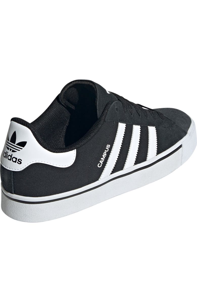 adidas Campus Vulcanized Sneaker, Alternate, color, Black/ White/ Gum