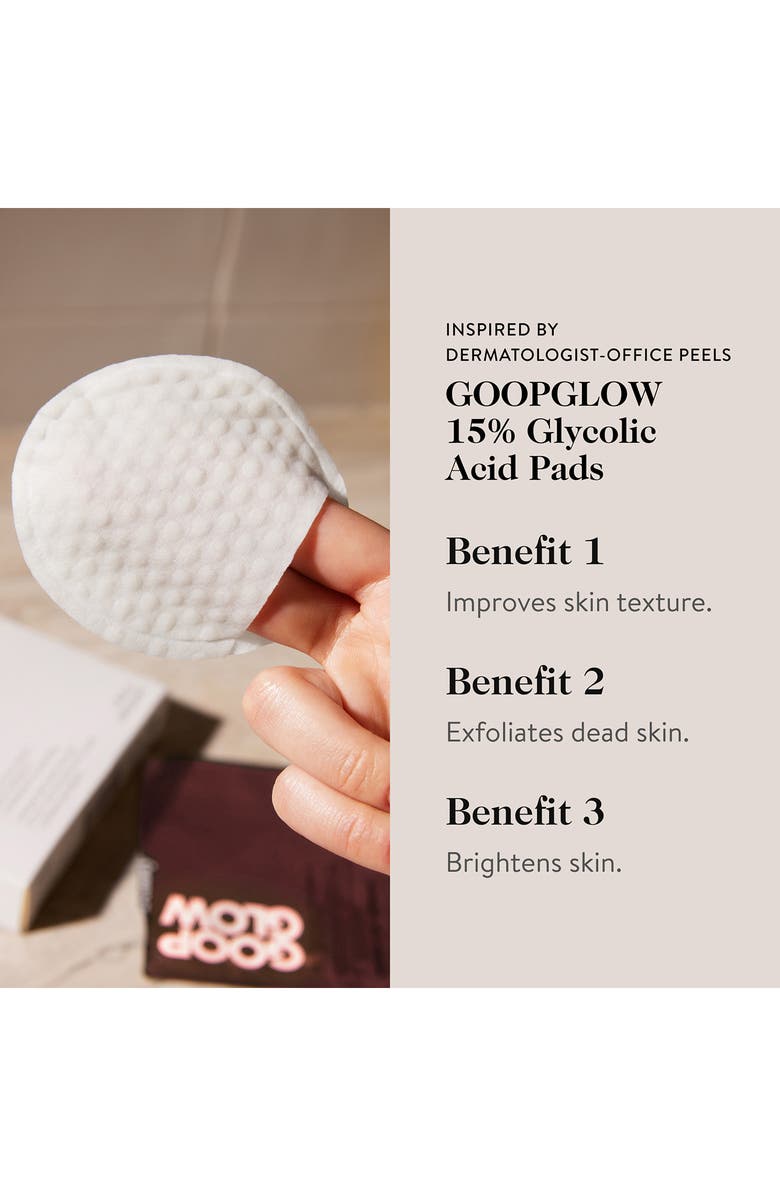 GOOP 15% Glycolic Acid Overnight Glow Peel Pads - 12-Pack, Alternate, color, 