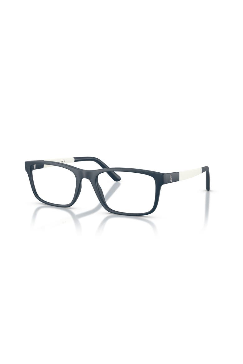 57mm Rectangle optical glasses, Main, color, Blue