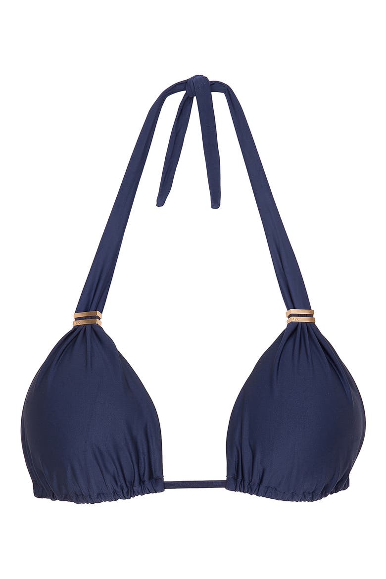 Bia Tube Halter Bikini Top, Alternate, color, NAVY