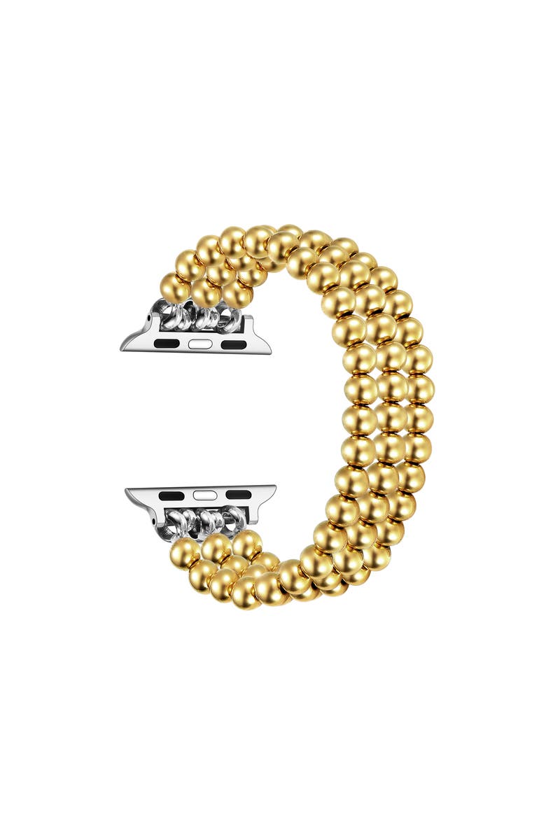 Posh Tech Nova Stainless Steel Beaded Band for Apple Watch, Alternate, color, 