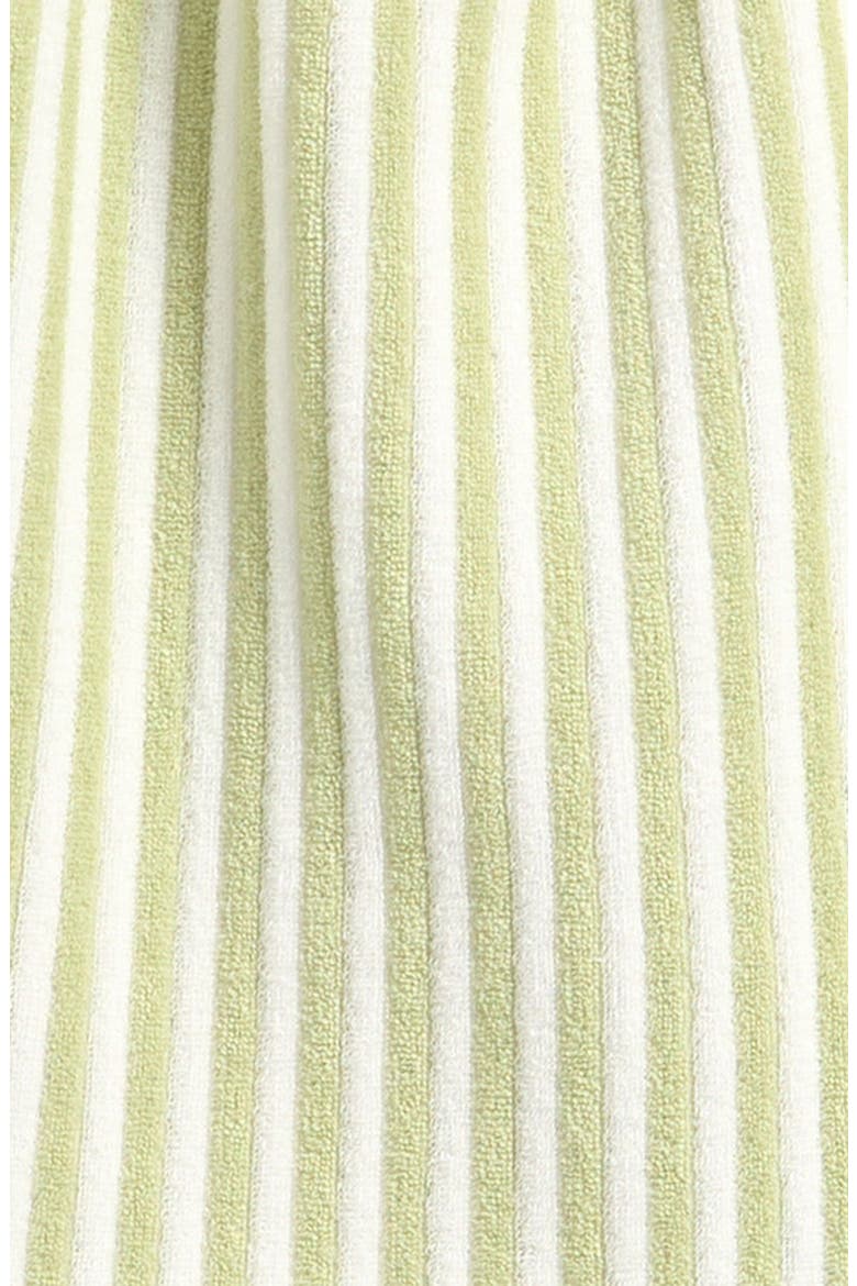 Fern Stripe Terry Cloth Dress & Bloomers Set, Alternate, color, LIGHT GREEN