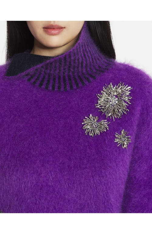 Lanvin Brushed-effect Sweater In Anemone