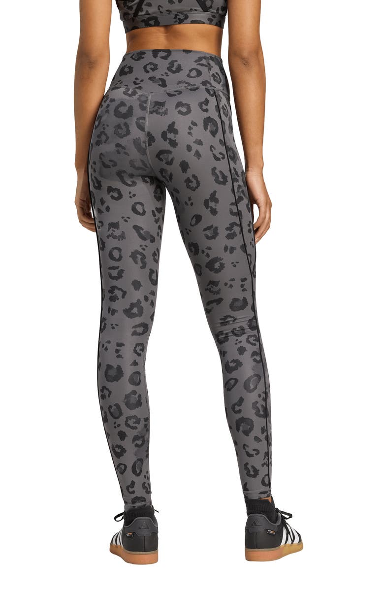 adidas Optime Essentials Leggings, Alternate, color, Grey/ Print