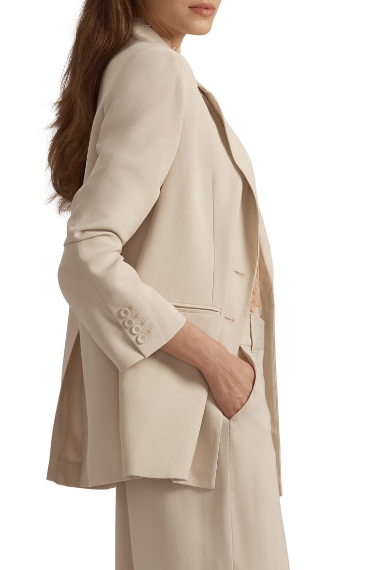 The Alexis Longline Blazer, Alternate, color, FRENCH OAK