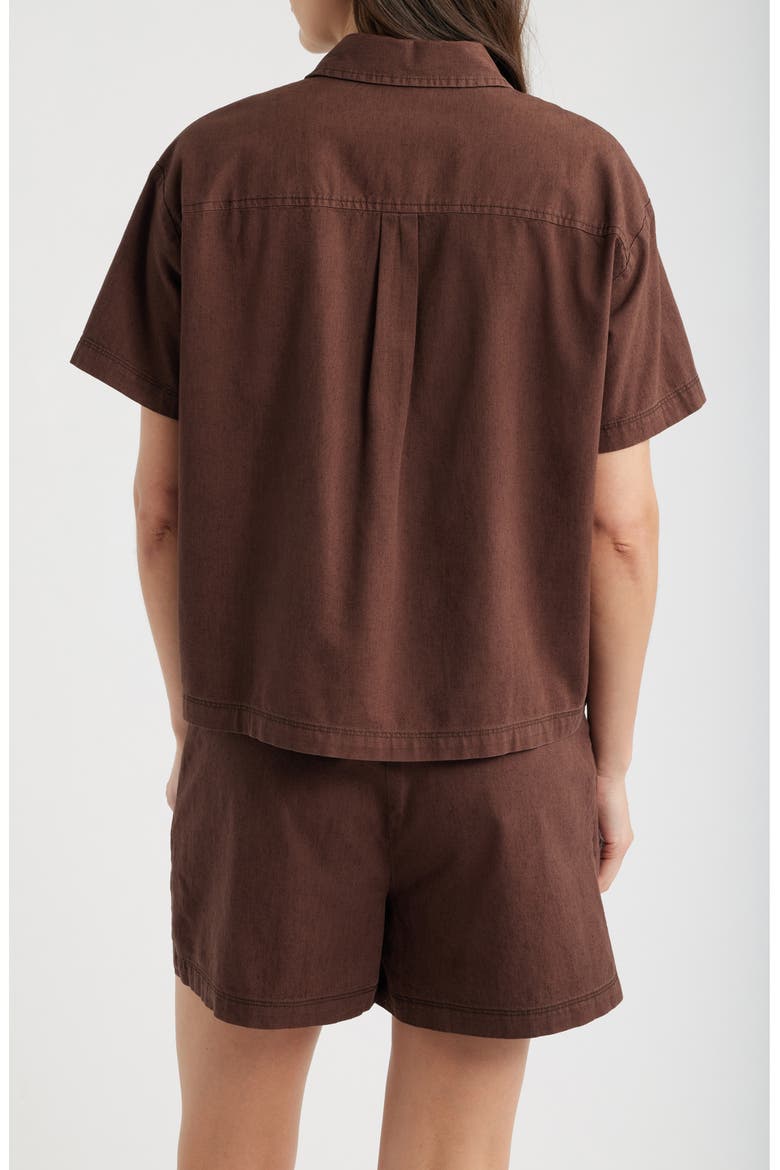 French Button-Up Shirt, Alternate, color, FRENCH ROAST