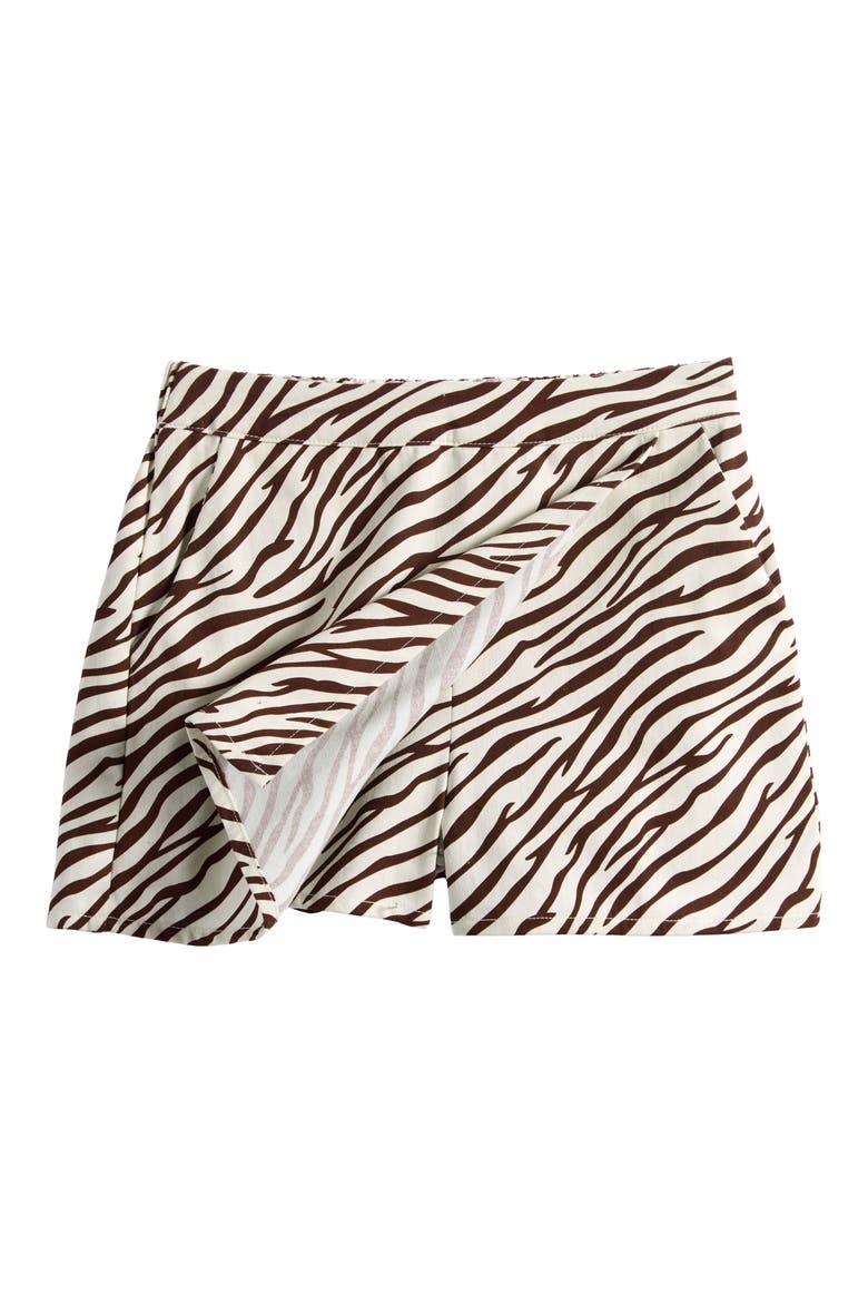 Kids' Zebra Print Skort, Alternate, color, ZEBRA PRINT