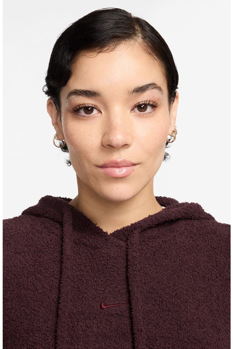Sportswear Phoenix Oversize Bouclé Hoodie, Alternate, color, BURGUNDY CHERRY