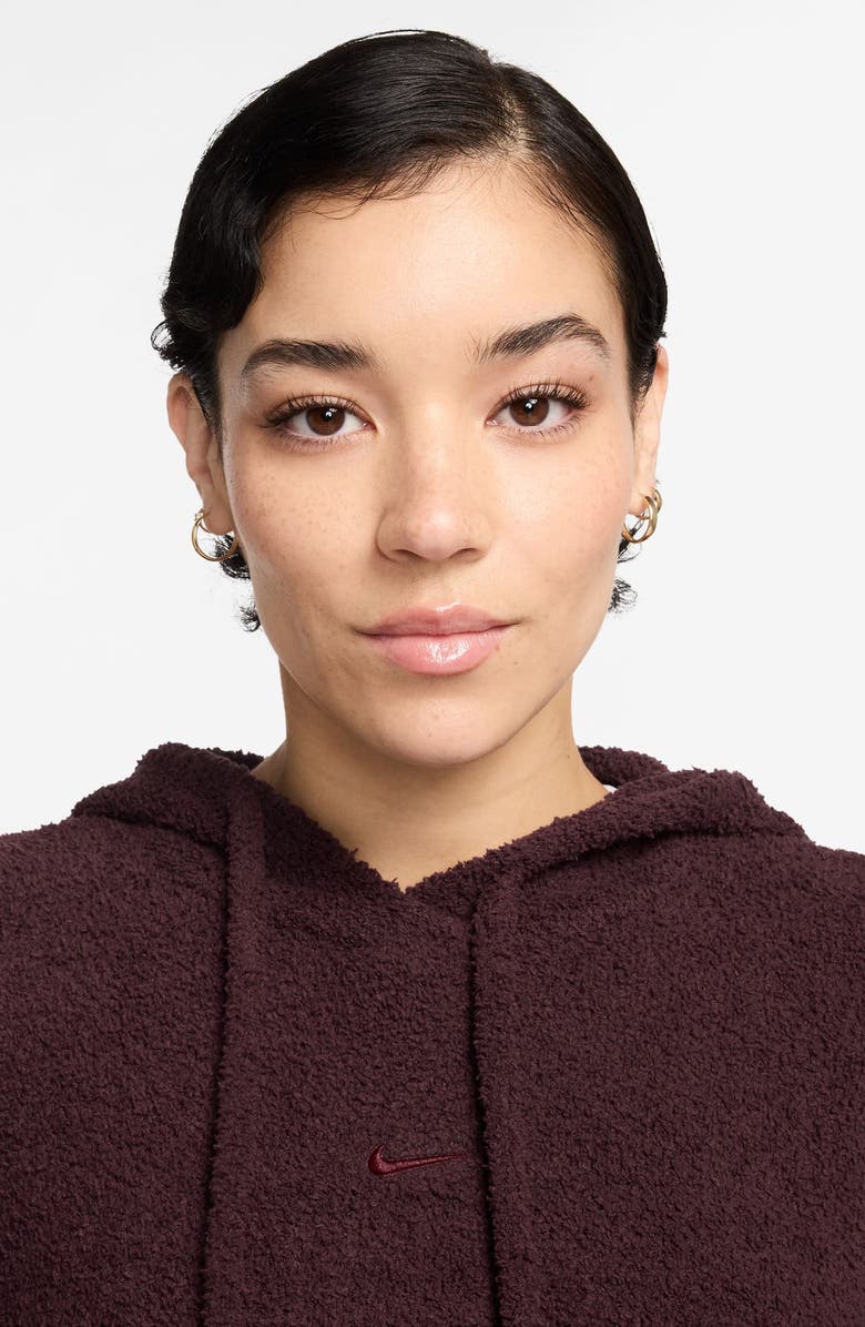 Nike Sportswear Phoenix Oversize Bouclé Hoodie, Alternate, color, Burgundy Cherry