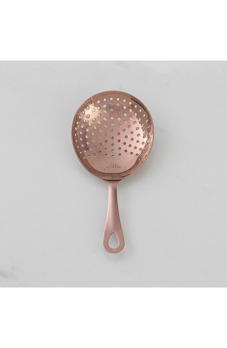 A Bar Above Antique Copper Julep Cocktail Strainer, Alternate, color, Antique Copper