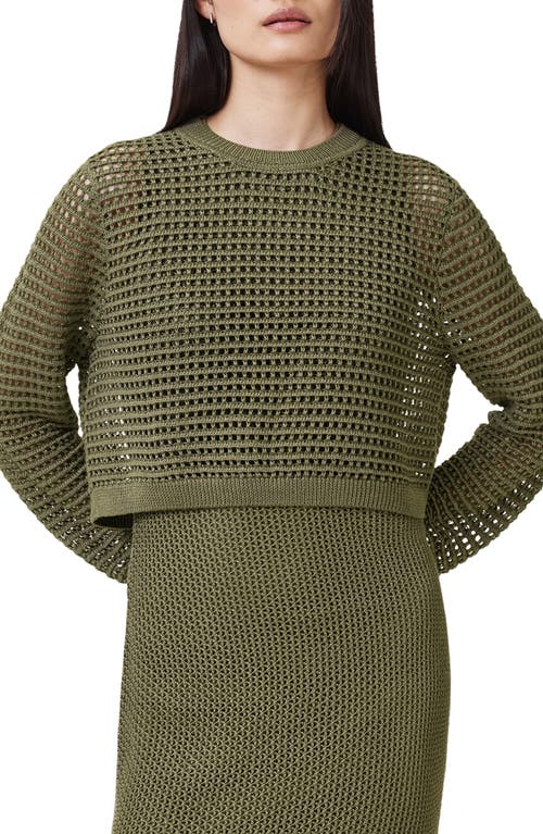 Allsaints Womens Miro Long-sleeve Knitted Maxi Dress Fir Green In Fir Green