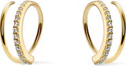 Ana Luisa Double Hoop Earrings - Harley Pave