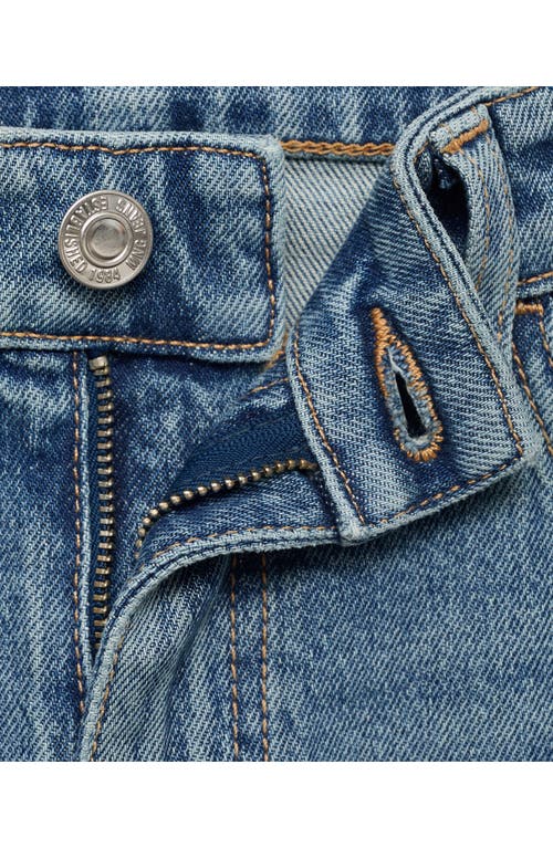 Mango High Waist Ankle Mom Jeans In Blue