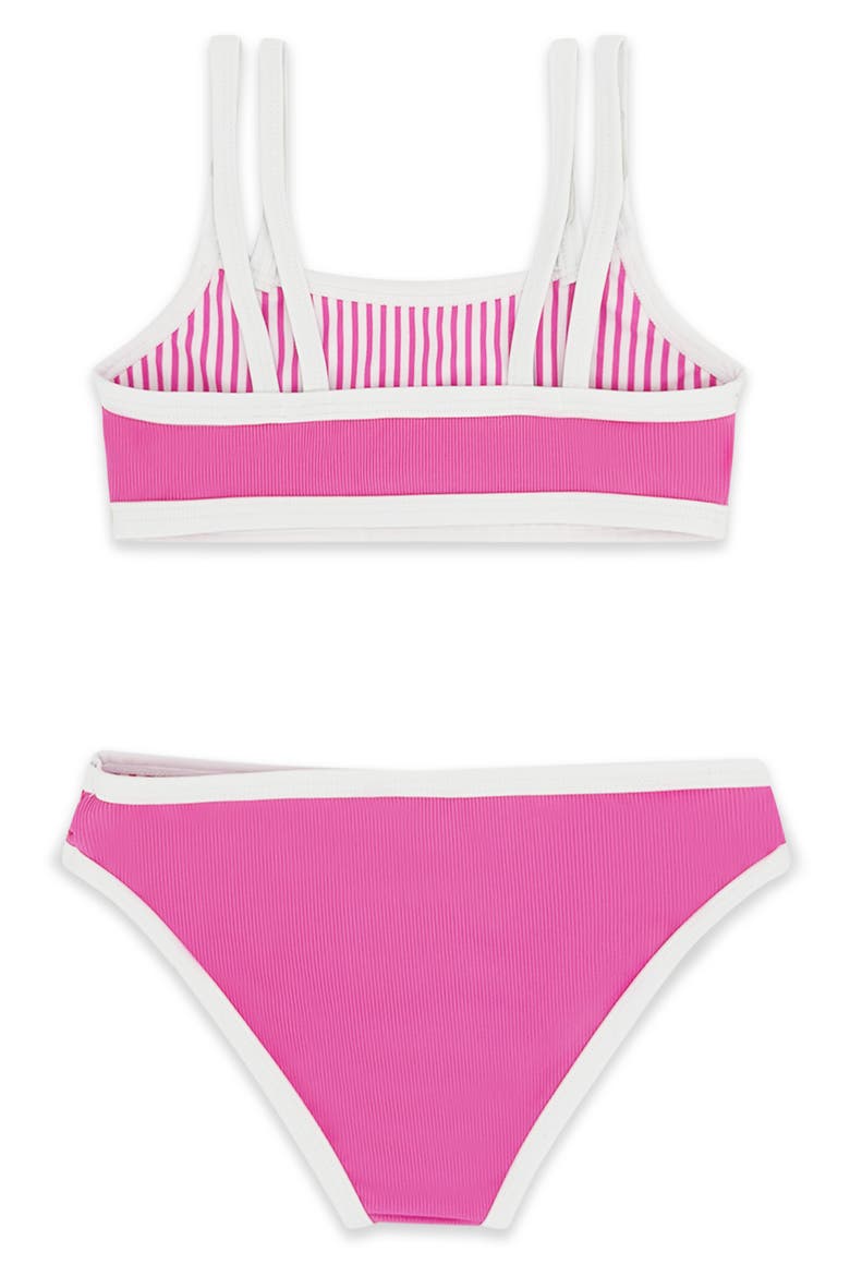 Kids' Maui UPF 50+ Two-Piece Swimsuit, Alternate, color, PINK SUNSET