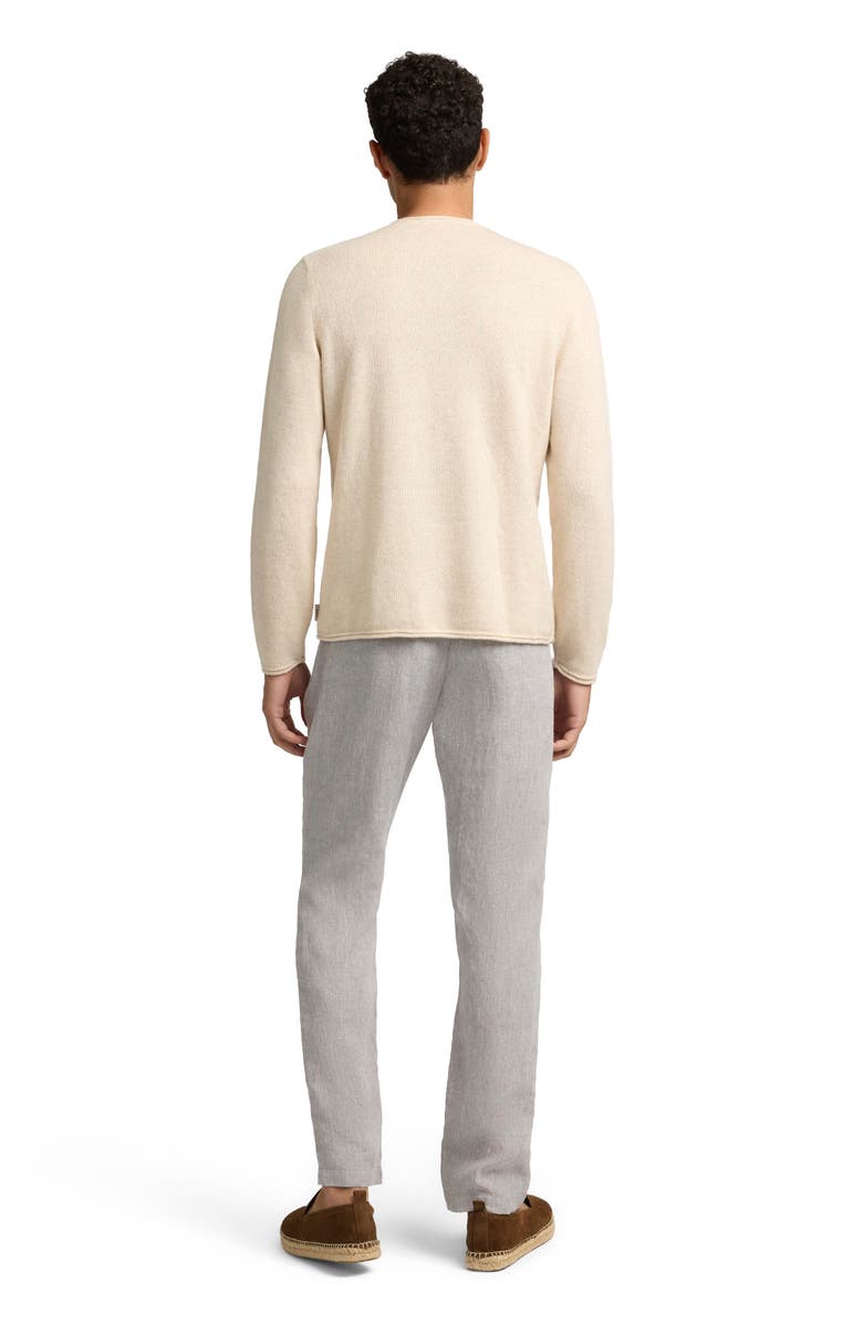 Onia Linen Tapered Pleated Trouser, Alternate, color,