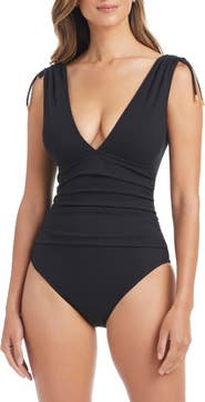 BLEU by Rod Beattie Mio Plunge One-Piece Swimsuit
