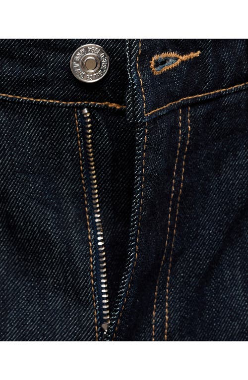 Mango Claudia Crop Slim Fit Jeans In Open Blue