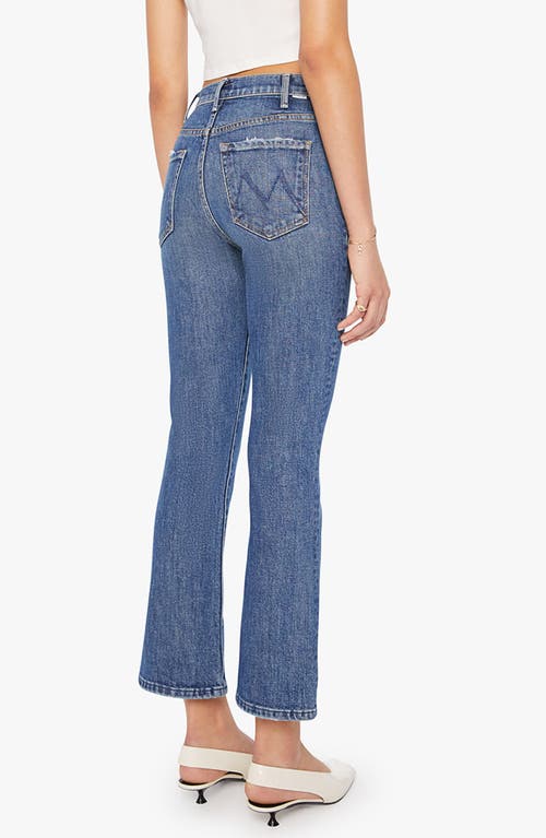 Mother The Hustler High Waist Ankle Bootcut Jeans In Blue